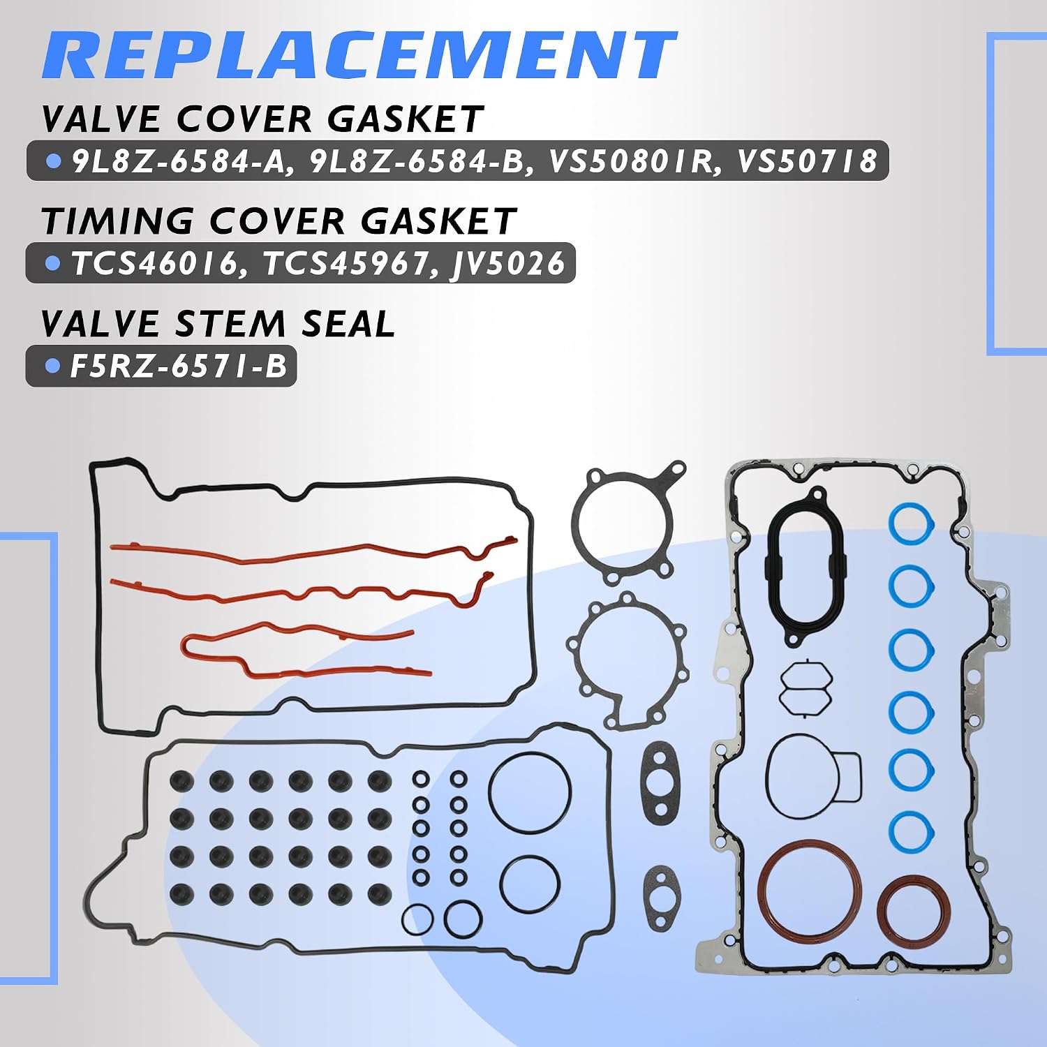 HS26545PT Cylinder Head Gasket Set for Ford Escape Fusion 2009-2012 for Mazda Tribute 2010-2011 Mercury Milan Mariner 2009-2011 3.0L V6 HS54986 02-11032-01 9L8Z-6051-A VS50801R VS50718