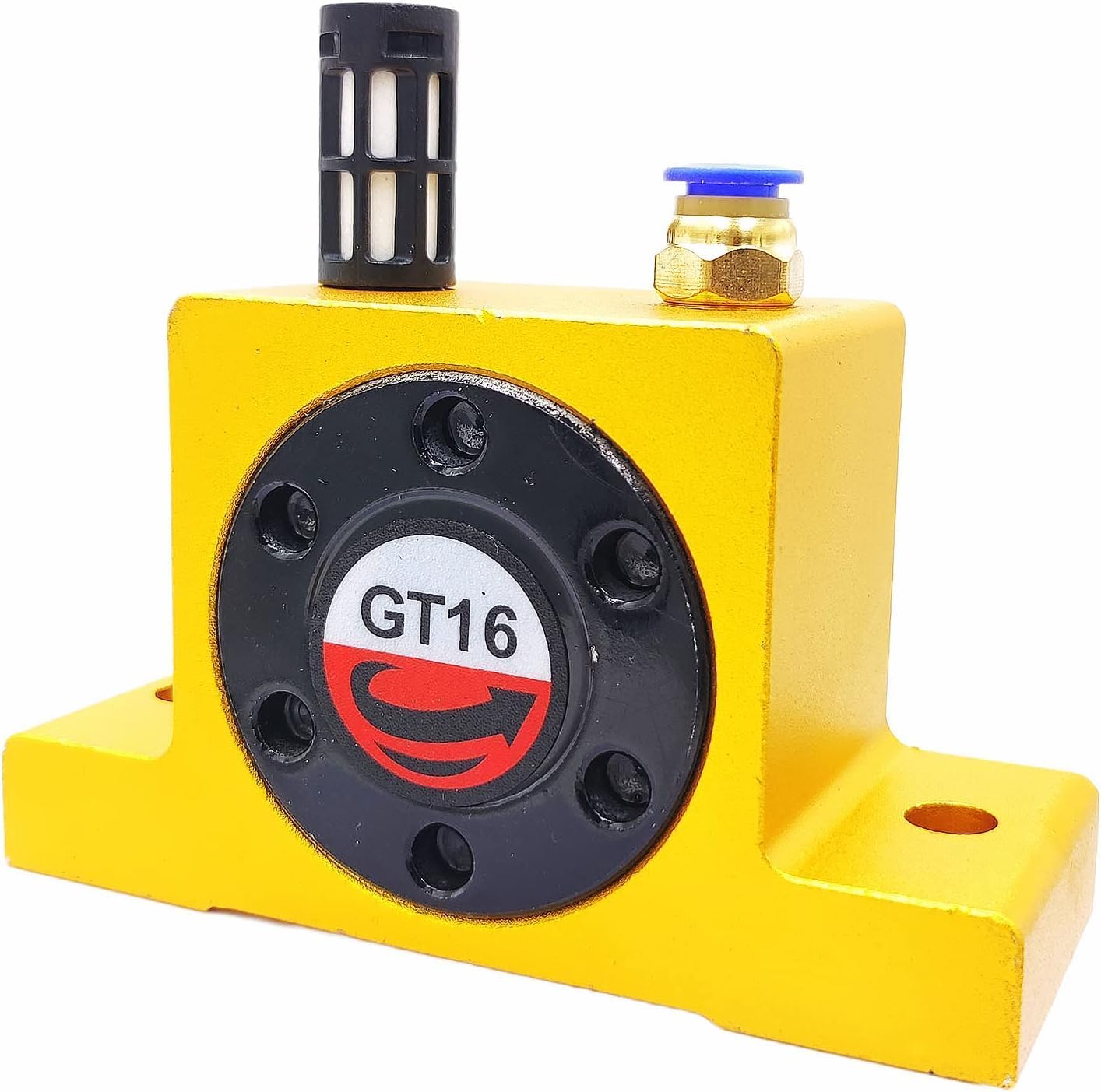 GT16 G 1/4'' Pneumatic Turbine Vibrators, Silent Golden Industrial Turbine Vibrator for hopper, Pneumatic Ball Vibrators With Silencer and Connector
