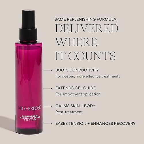 Miniatura 3 de HigherDOSE Transdermal Magnesium Spray Spray corporal purificado de agua y sal marina para recuperación muscular, apoyo del estado de ánimo y