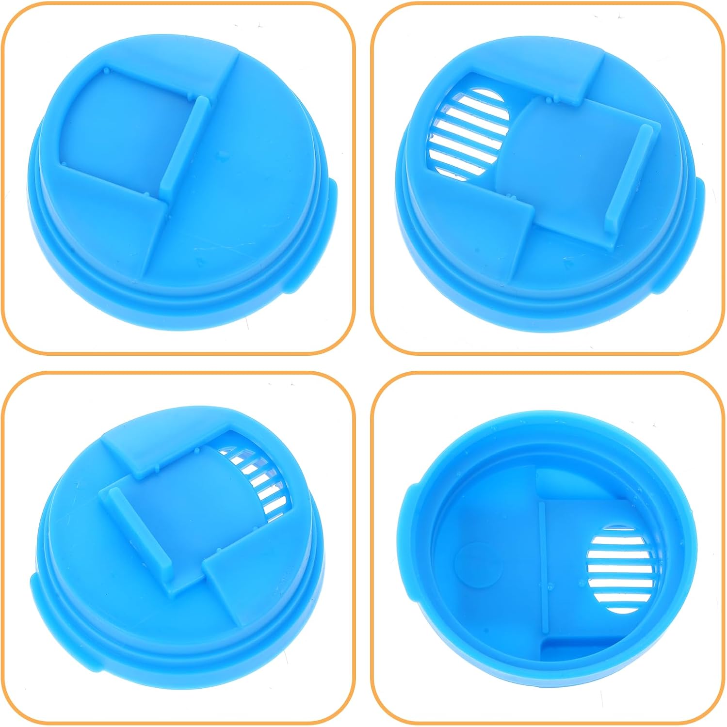 3 Pcs Soda Can Covers, Upgraded Can Covers for Soda Cola Can Lid Covers Round Protector Reusable Plastic Lid Fit Standard Soda Drink Beer Juice Beverages Cans Storage 2.4 Inches(Blue)