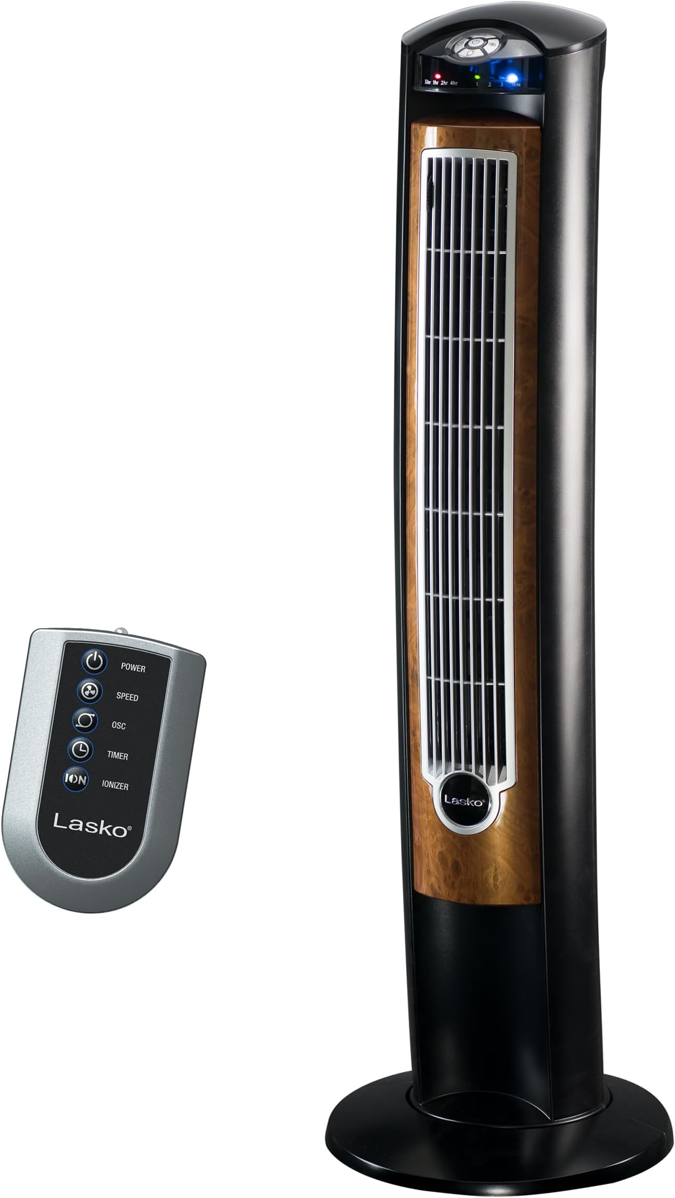 Wind Curve with Fresh Air Ionizer, Black, 42 Inches