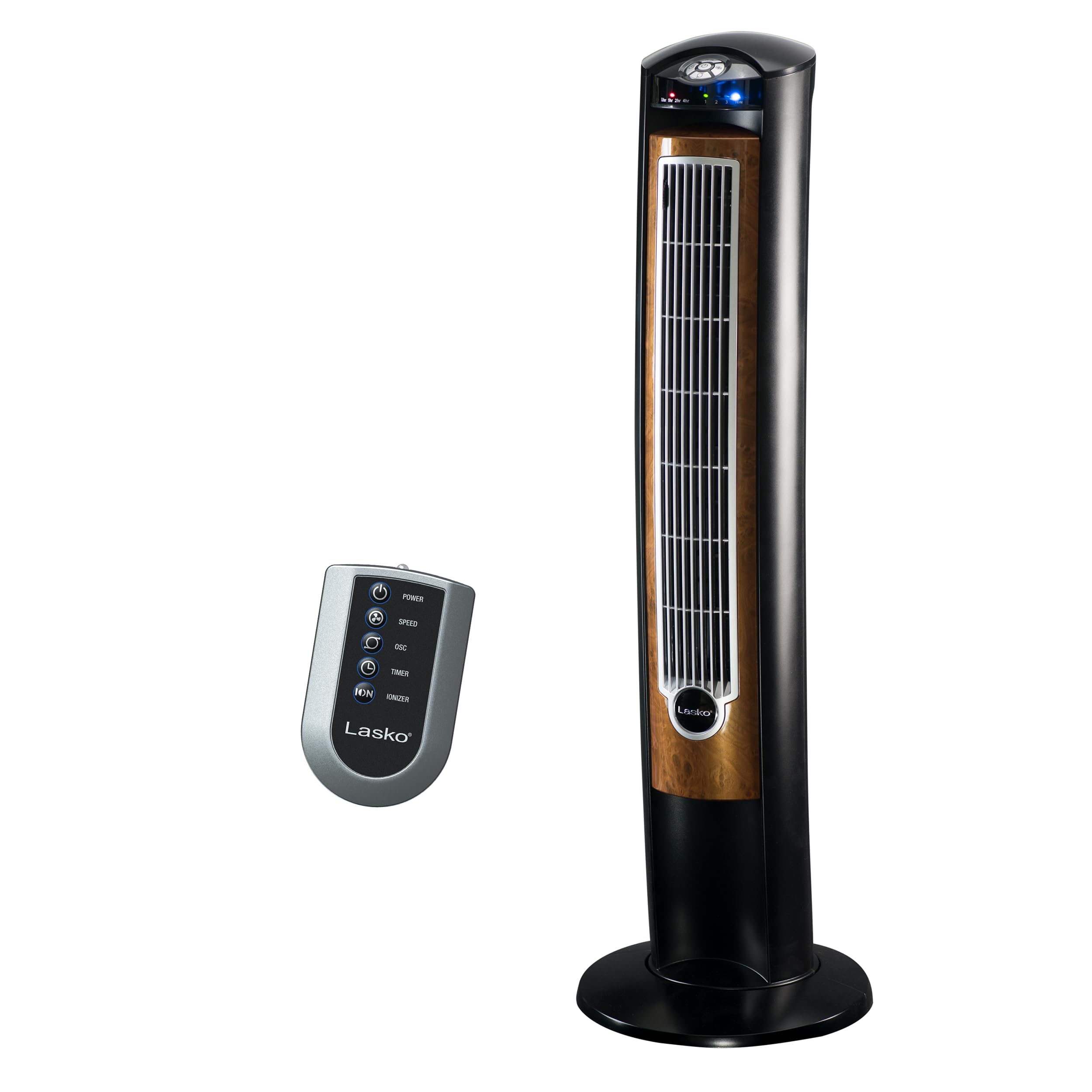 Wind Curve with Fresh Air Ionizer, Black, 42 Inches