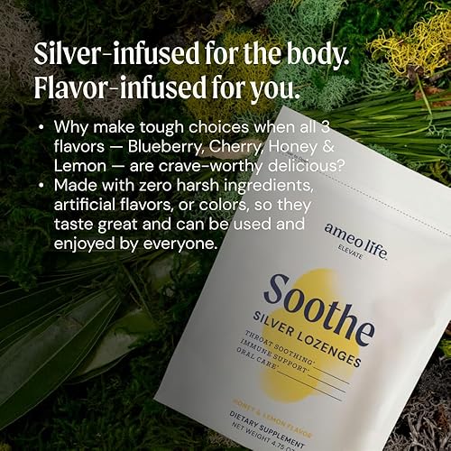 Miniatura 5 de Ameo Life Gotas líquidas de plata coloidal de 150 mcg con sabor a miel y limón, suplemento de apoyo inmunológico de 100 unidades, alternativa