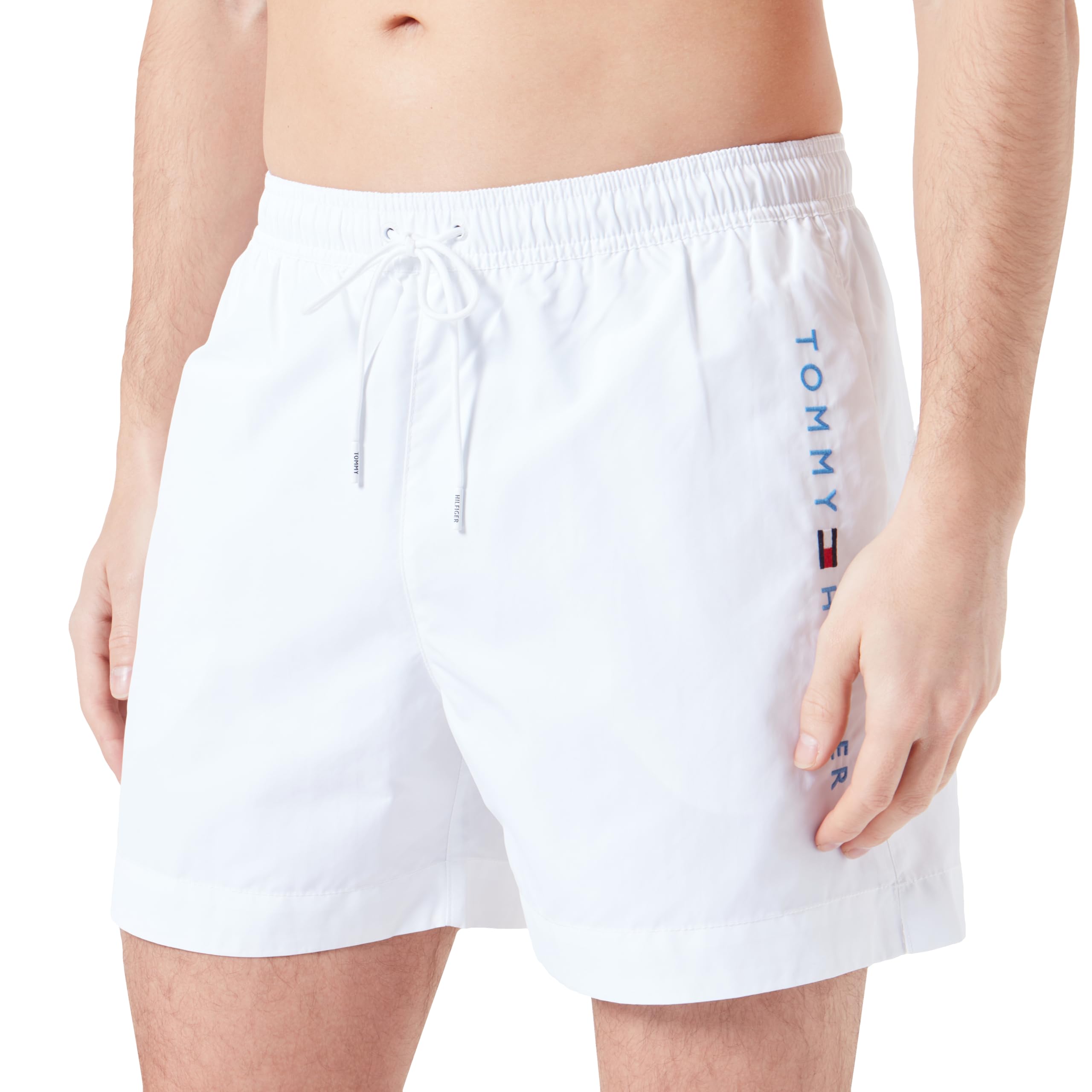 Tommy Hilfiger Bañador Hombre Medium Drawstring Pernera Media, Blanco (Th Optic White), XXL