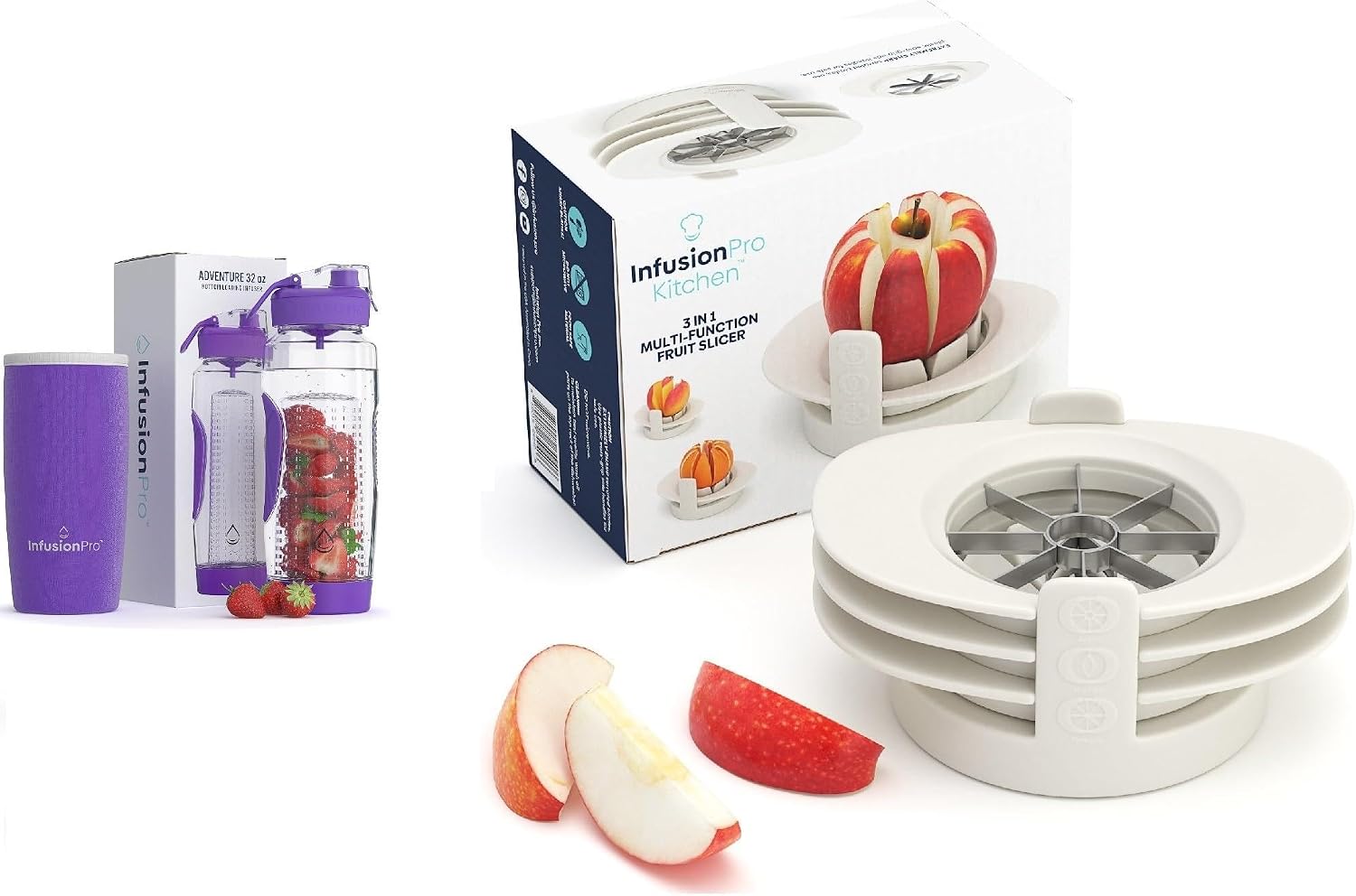 Fruit Infuser and 3 in 1 Fruit Slicer Bundle