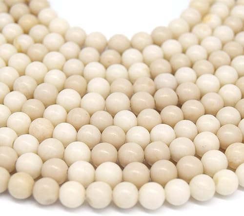 Miniatura 4 de Beadlanta Cuentas de piedra de río natural lisacolor beige redondaforma de rondelle difusor, cuentas sueltas para manualidades, 0.157in, 0.236in,