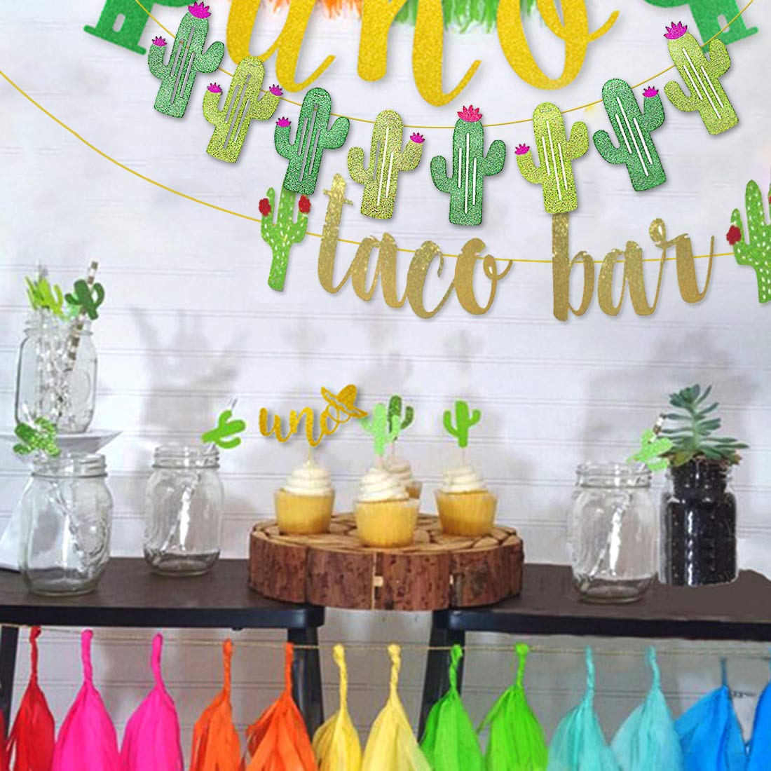 Cake Topper, Baby Shower,Gender Reveal,Llama Cactus Party Decorations