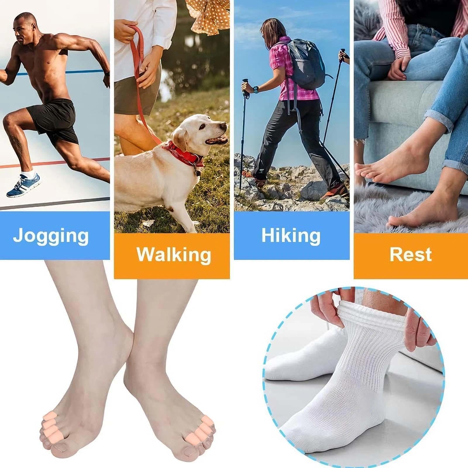 Protector de Dedos de Los Pies, 30 Piezas Protector Dedos Pie Silicona, Callos, Durezas y Ampollas, Separadores de Dedo para Dedo Superpuestos