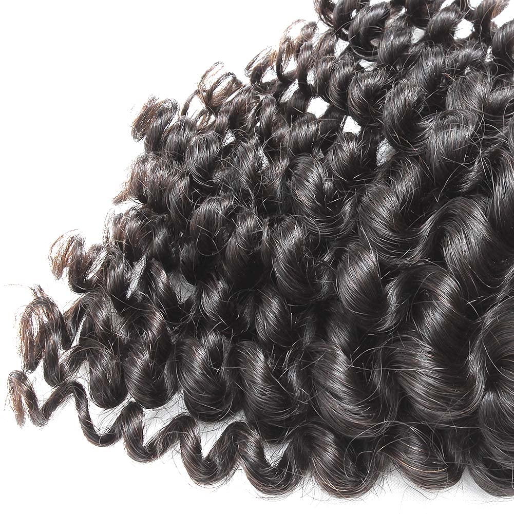 Bella Hair Brazilian Bouncy Curls 1pc 100% Human Virgin Curly Hair Weft Weaving Funmi Hair 100g Natural Black Color (16inch)