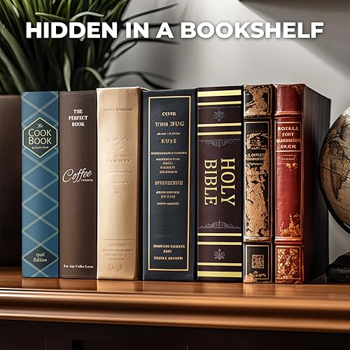 Miniatura 5 de Caja fuerte con cerradura de combinación, caja fuerte oculta (9.5 x 6.2 x 2.2 pulgadas) con bolsa ignífuga, caja de seguridad secreta para