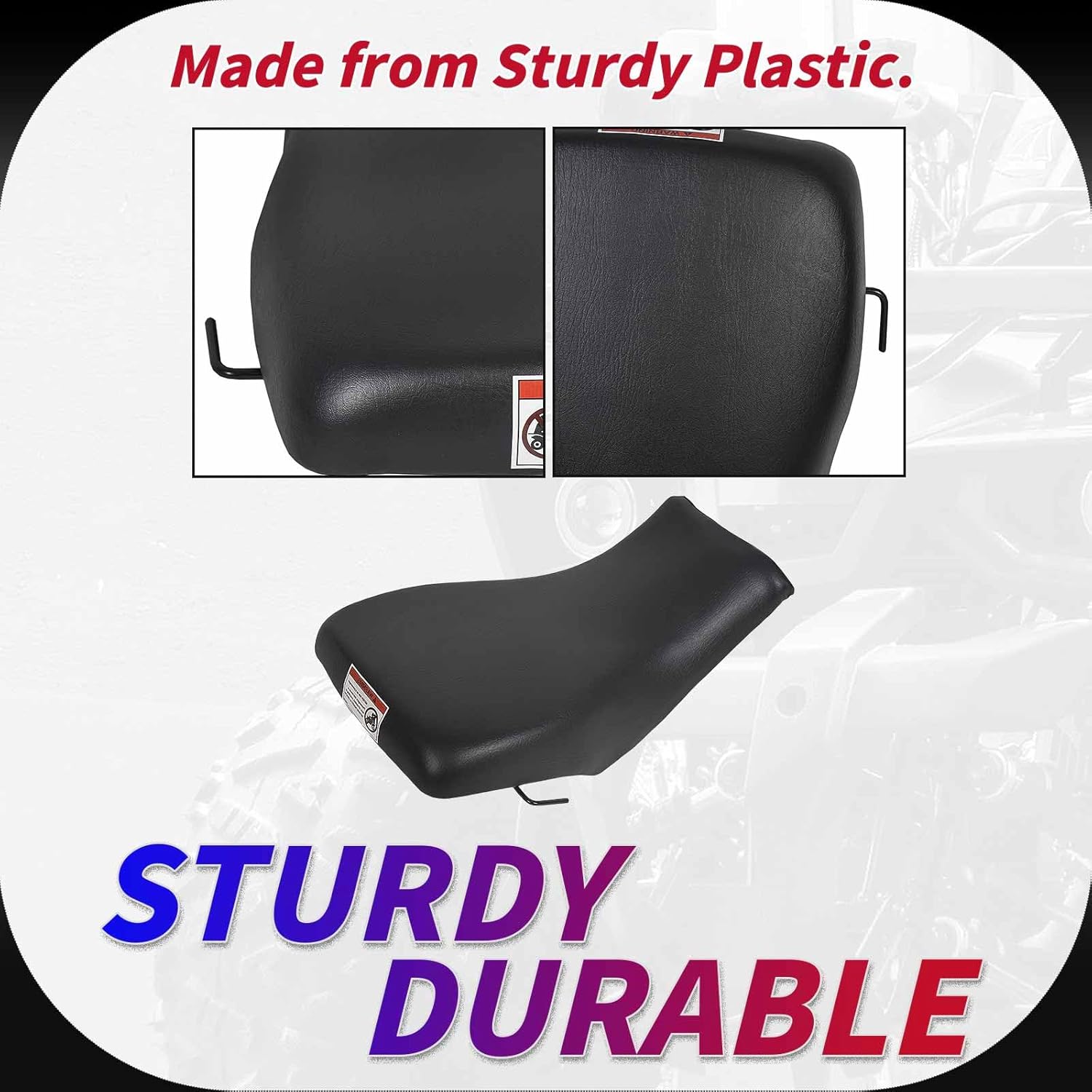HECASA Complete Seat Compatible with 2005-2025 Honda Recon TRX250 TRX250TE TRX250TM ATV Seat Replacement for 77100-HM8-B40ZA 7100-HM8-B80ZA 77100-HM8-B00ZA Black Leather
