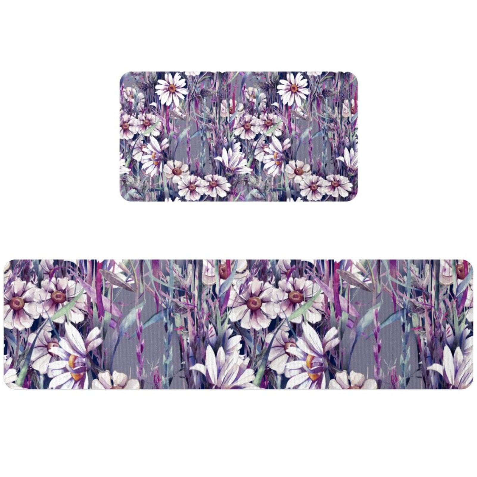 Lot de 2 tapis de cuisine d'été lavables et absorbants pour couloir