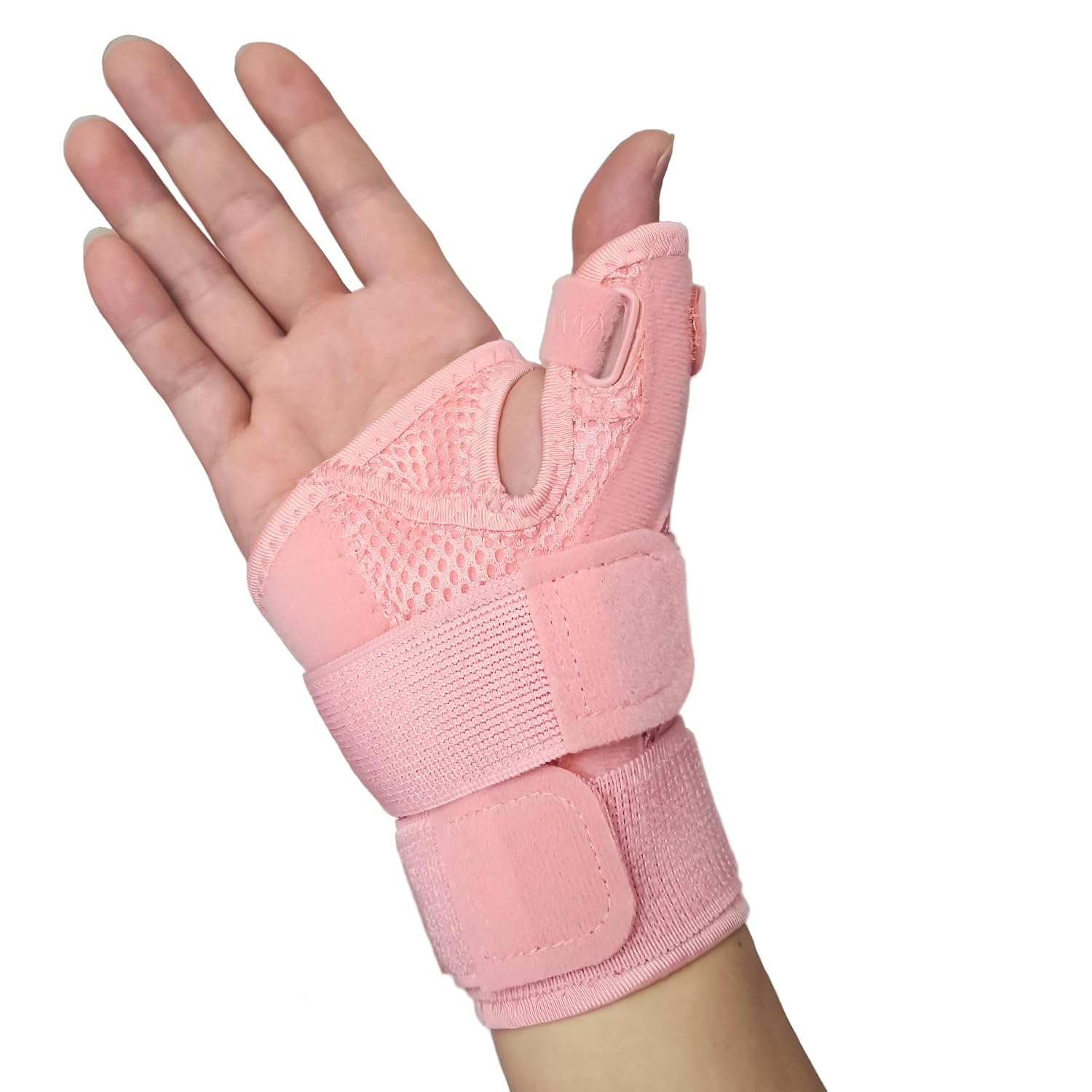 New Updated Thumb Brace for Women and Men, Reversible Trigger Thumb Splint for Day & Night Support, Breathable Thumb Stabilizer for Arthritis, Tendonitis, Sprains Thumb Pain Relief (Pink)