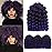 Crochet Braids Hair 8 Inch 3 Pack Jamaican Bounce Wand Curl Crochet Hair Synthetic Braiding Hair Extension Twist Crochet Hair (8 Inch (Pack of 3), Tpurple)