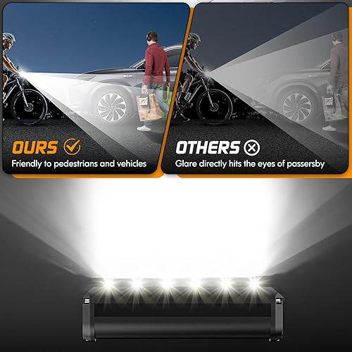 Vista 4 de LED Bike Light for Night Riding, 2025 Upgraded Bright Rechargeable Bicycle Light Set 5 Modes IPX6 Waterproof MTB Off-Road Cycling Commuting