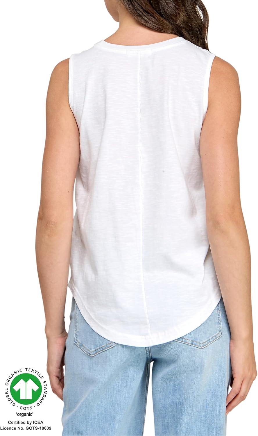 GREEN VOYAGE Women's GOTS Certified 100% Organic Cotton Slub Casual Loose Fit Sleeveless Tank Tops - Image 7