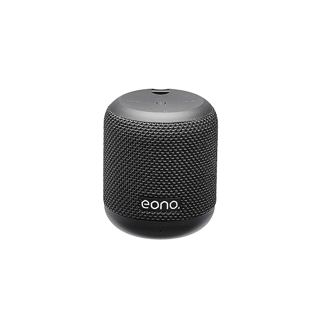 Eono by Amazon - Bluetooth IPX5 Waterproof Speaker with HARMAN Sound Technology, 9 Hours of Playtime, Deep Bass Sound, Siri and Google Compatible, Built-In Microphone