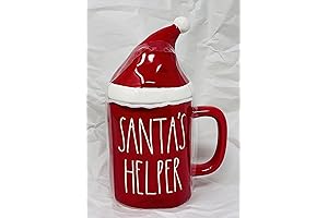 Rae Dunn Santa's Helper Coffee Mug with Hat Lid
