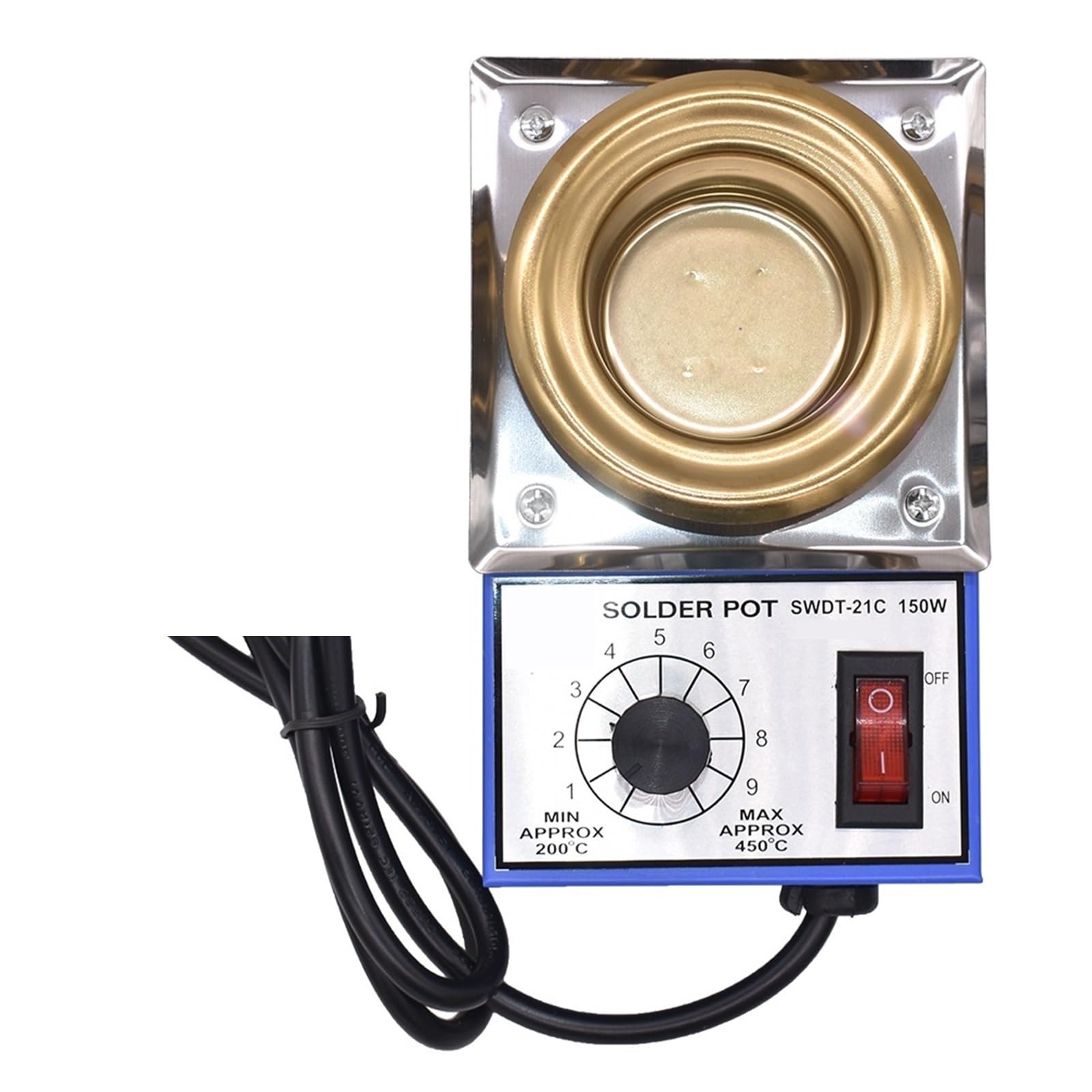 150W tygiel lutowniczy wanna do lutowania 50mm SWDT- 21C tygiel lutowniczy 450 stopni Max lutownica wanna do rozlutowywania 9 sztuk/partia