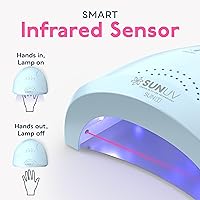 Vista 4 de SUNUV Secador de uñas, luz UV para esmalte de uñas de gel, lámpara LED UV profesional con 3 ajustes de temporizador, herramientas de arte, sensor