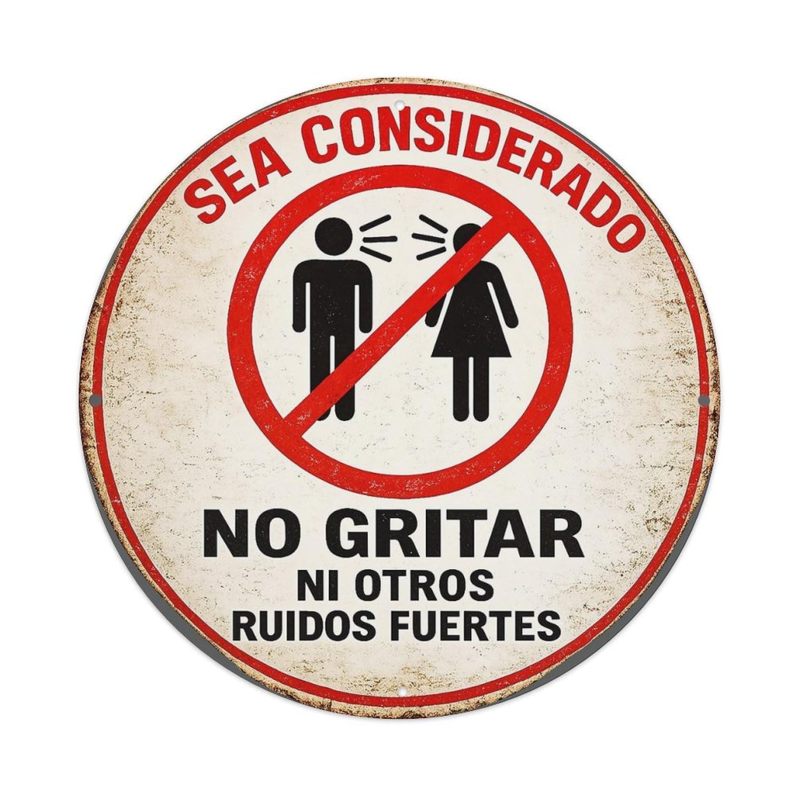 Be Considered Do Not Shout Or Other Loud Noises Metal Tin Sign Plaque