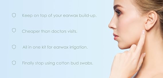 Ear Wax Removal Kit - Ear Irrigation Flushing System for Adults & Kids - The Perfect Ear Cleaning Tools