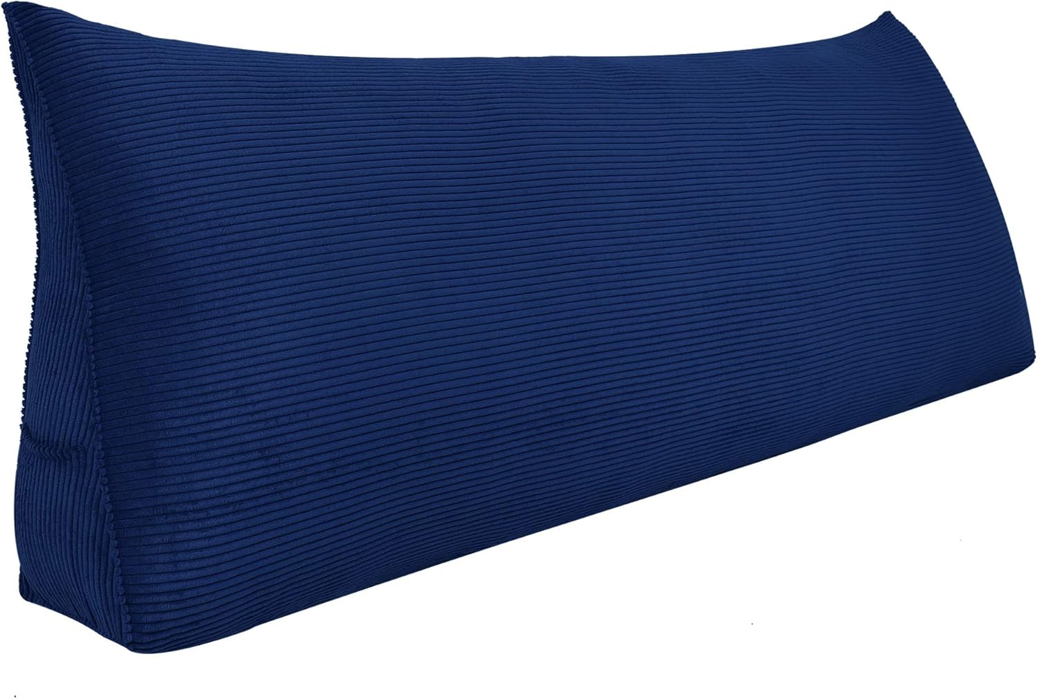 WOWMAX Large Bolster Triangular Positioning Support Reading Backrest Wedge Pillow for Headboard for Day Bed Bunk Bed with Removable Cover No Button Grey Queen