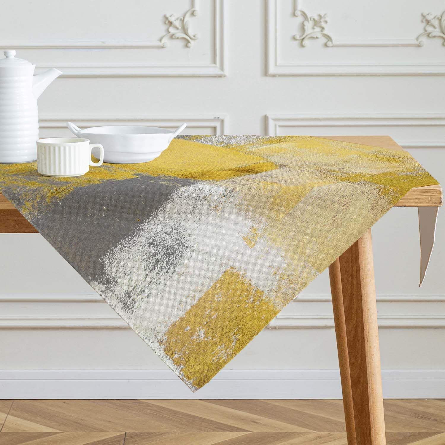 Tablecloth 85 x 85 cm Gleb Medium Runner Modern Art Painting Tablecloths Short Table Decoration Washable Decoration Aesthetic Tablecloth for Autumn Party Weddings Holidays Birthday