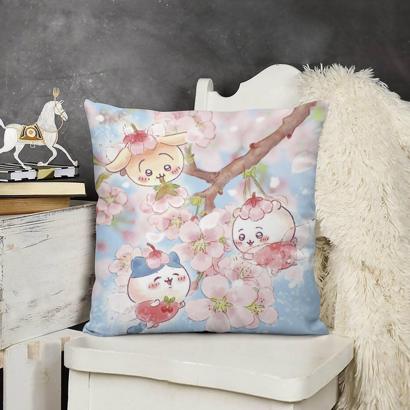 Amazon.co.jp: ちいいかわいいハチーワレ クッションカバー22 