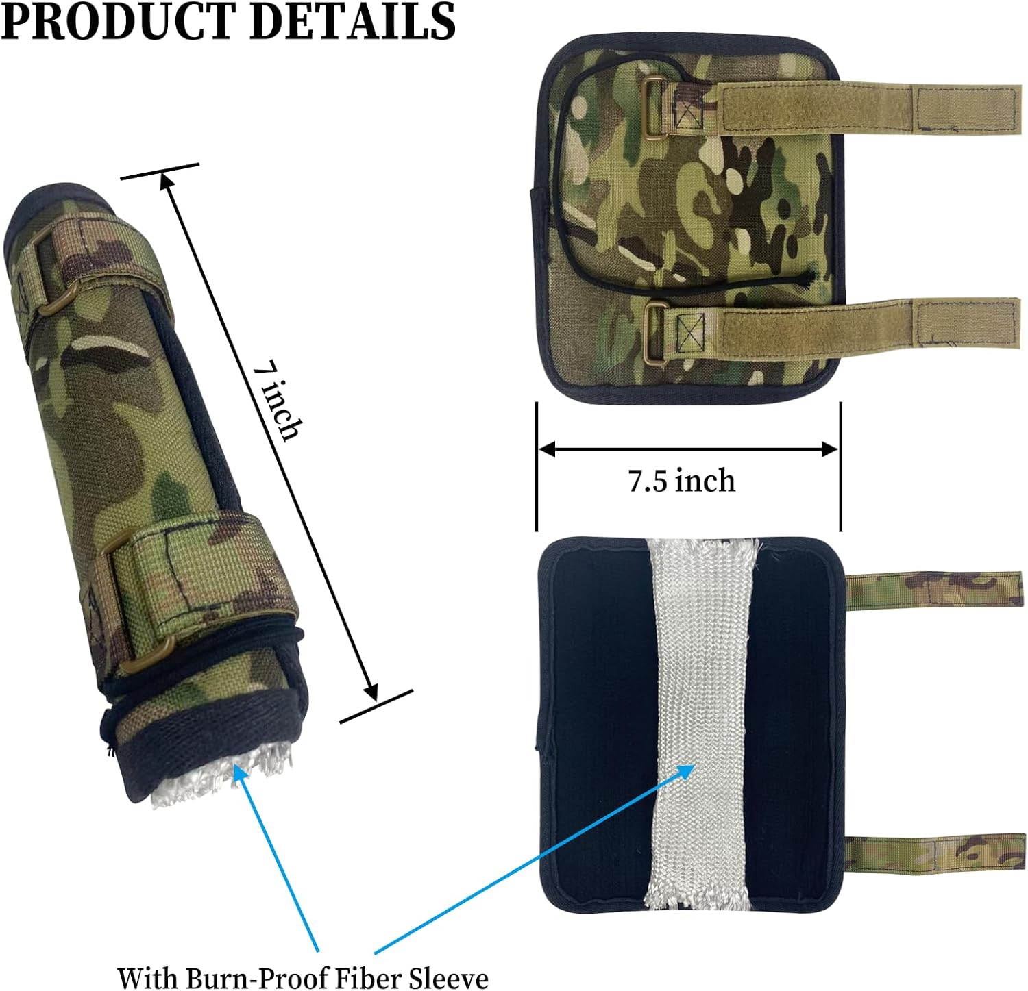 7"/8"/9" Heat-Resistant Suppressor Cover with Burn Proof Suppressor Wrap Sleeve Hunting & Shooting Accessory Protect Tactical Gears Better Conceal for Hunters