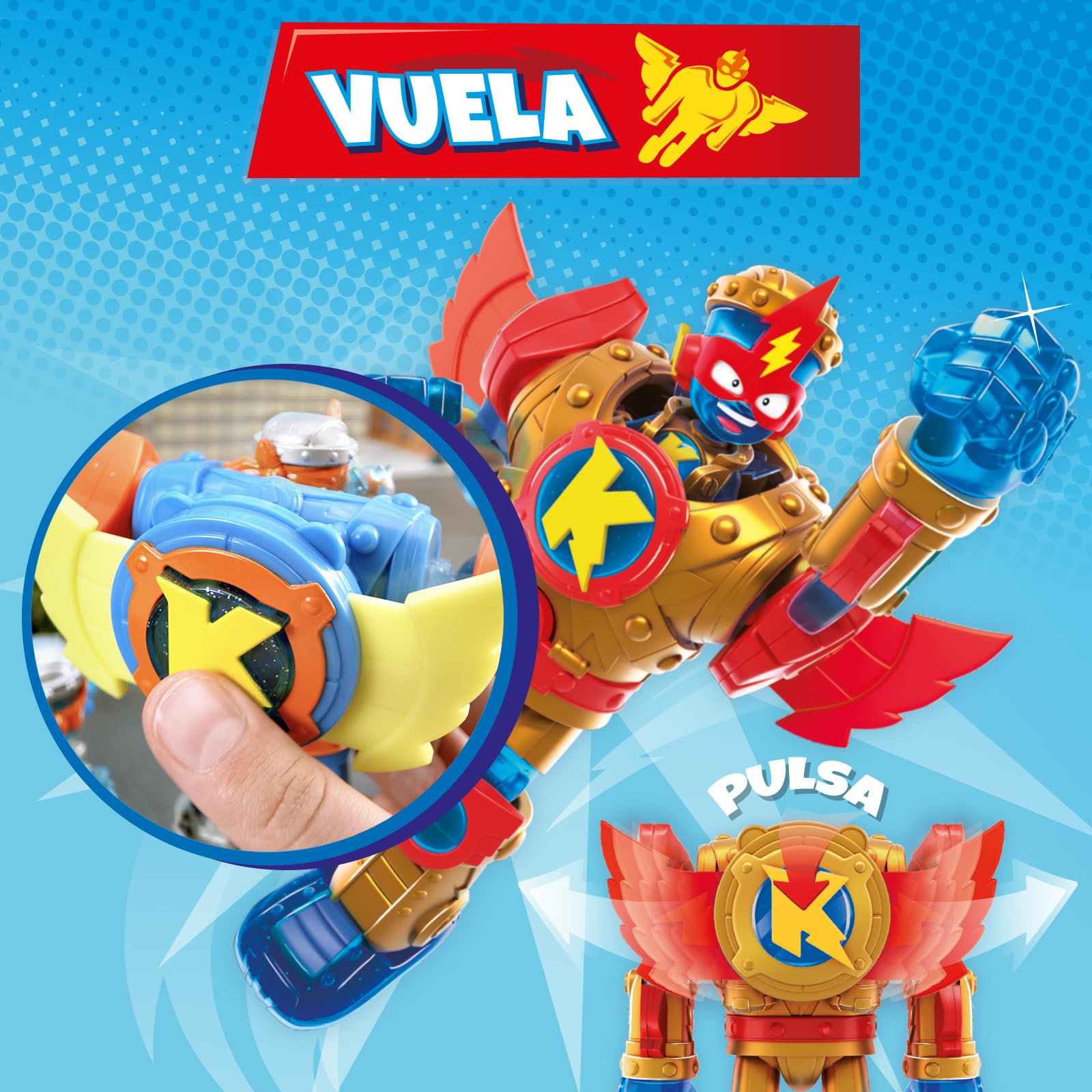 SUPERTHINGS Superbot Kazoom Power Golden Armor – Robot Kazoom Power articulado con Armadura Dorada y Accesorios de Combate. Incluye 1 Kazoom Kid y 1 SuperThing héroe exclusivos — view 5