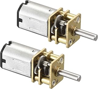 Rebower Micro Speed Reduction Gear Motor with Full Metal Gearbox [ for DIY RC Aircraft, Model Car ] - 100RPM / DC 12V / 2 Pcs