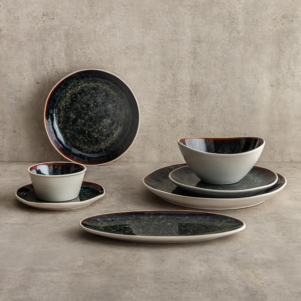 Bidasoa Elite Lot de 6 assiettes à pain 16 cm Elite Bidasoa 16 cm Porcelaine Passe au micro-ondes Empilable