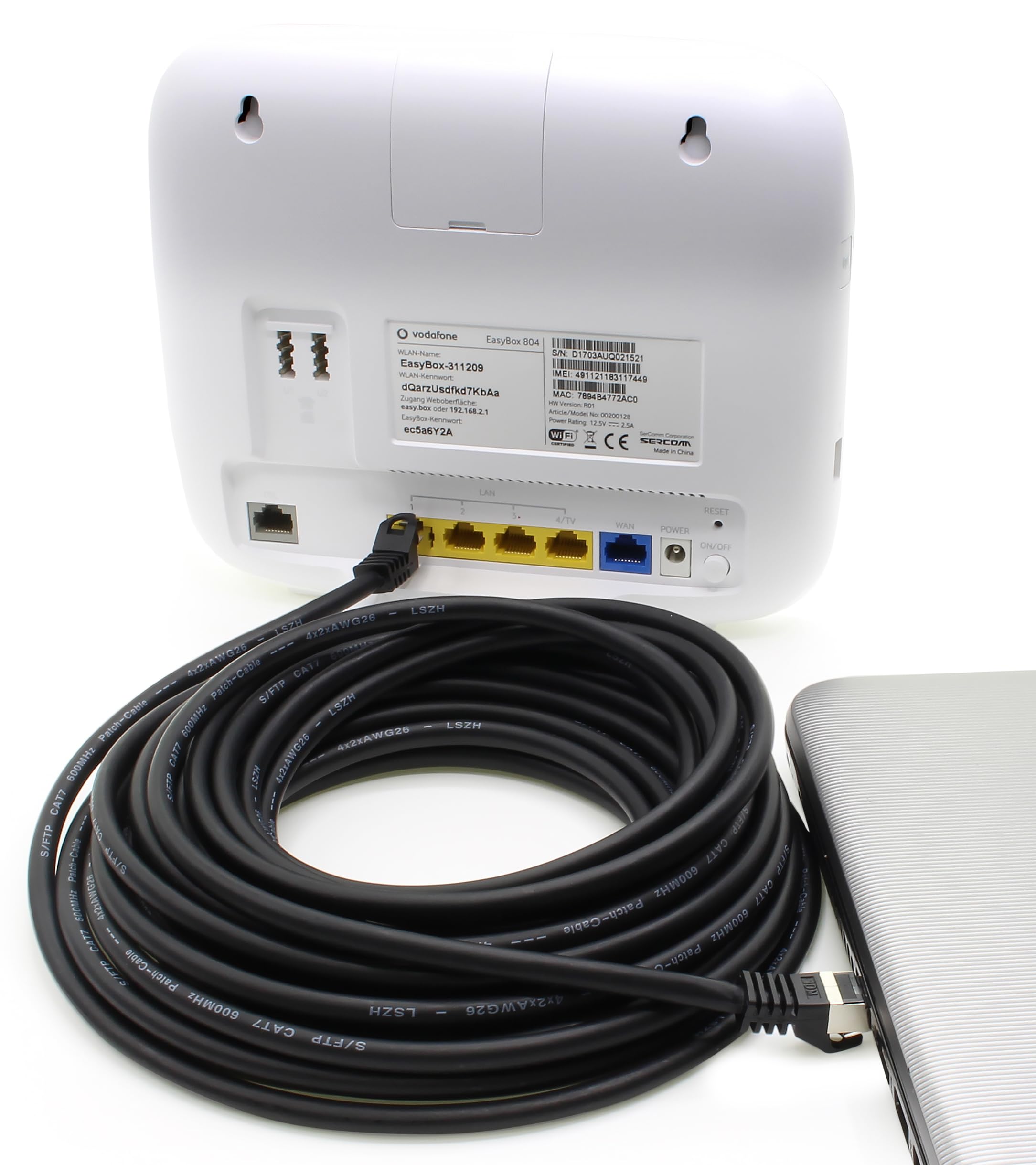 10x 7.5 M - Cable de Red CAT-7 Cat.7, Ethernet, Lan y Cable de Empalme RJ-45 SFTP 10GB/s - 10 Colores