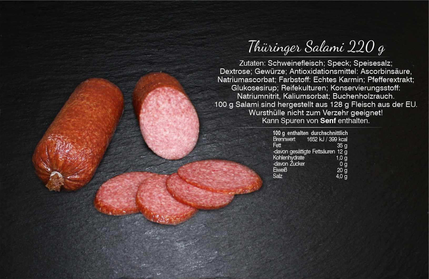 Salami Paket I Salamis für Feinschmecker I Wurst aus Thüringen