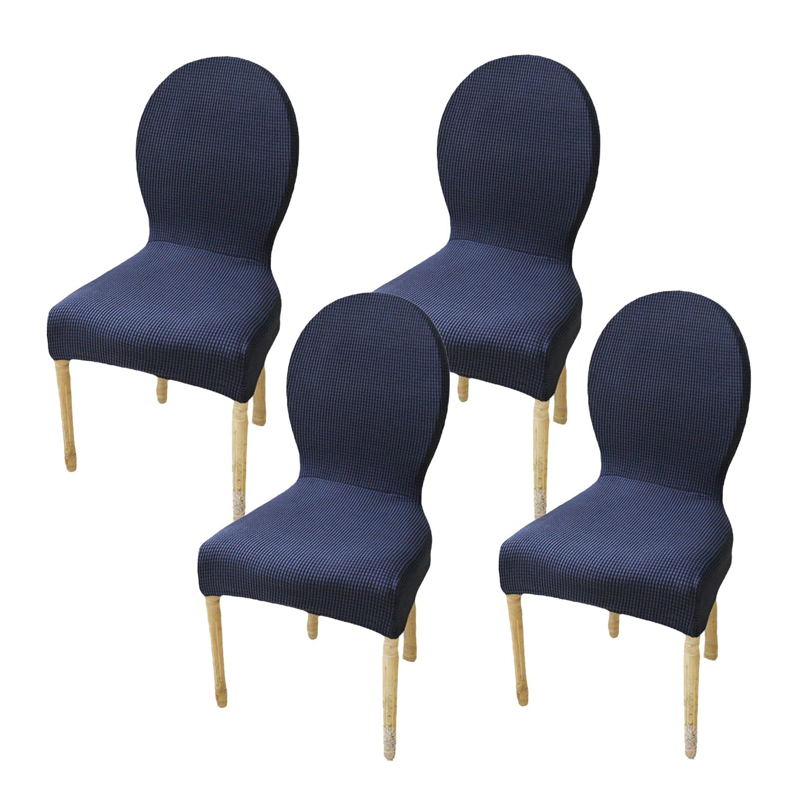 Housse de chaise dossier rond extensible pour rénover et protéger vos chaises usées