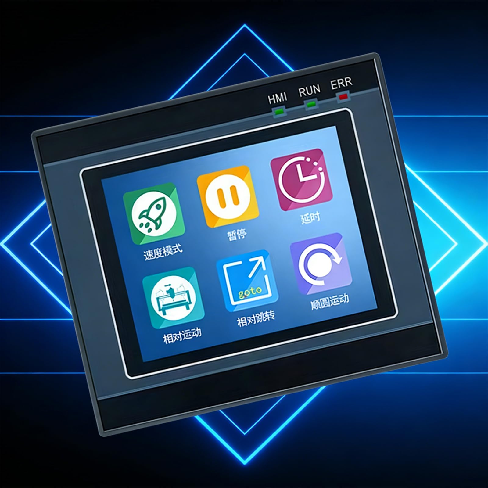 Pantalla controladora programable LCD fiable de 2.8 pulgadas con entradas NPN y salidas de relés para unidad de salida de transmisión de automatización
