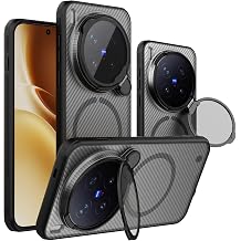 for VIVO X300 Pro Case Magnetic,[Camera Protection & Kickstand] Compatible Wireless Charging Shockproof Hard Back Shield Cover Clear, VIVO X300 Pro