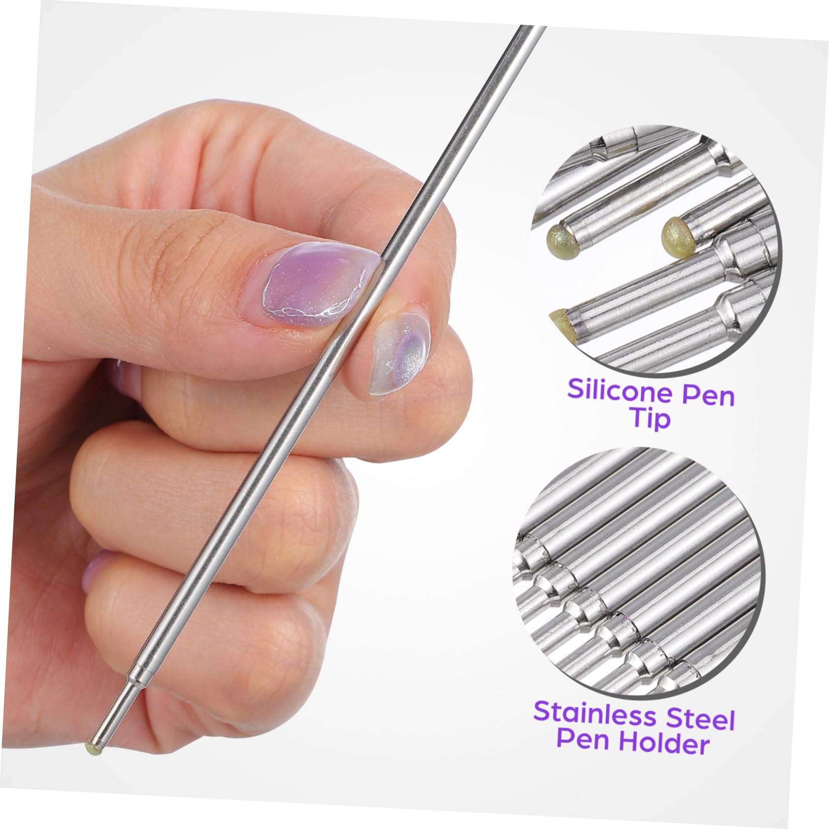 FOMIYES 60 Piezas para bolígrafo lápiz cejas lápiz de cejas puntos puntas líneas rotuladores marcadores de piel para stencil plantillas núcleos de pluma núcleos de lápiz de maquillaje