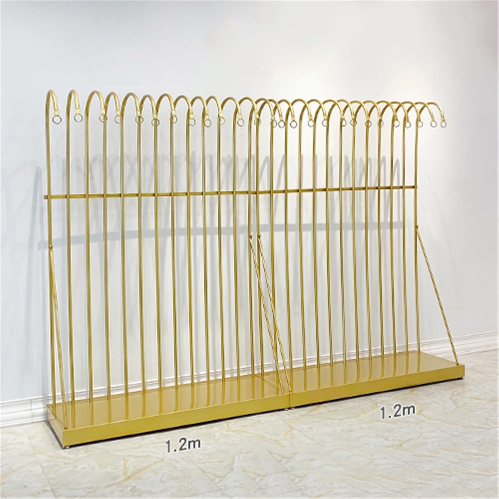 Portique Vetement Suspension Avant, côté, Combinaison de cintres, présentoir Magasin vêtements, étagère en Fer forgé Chambre