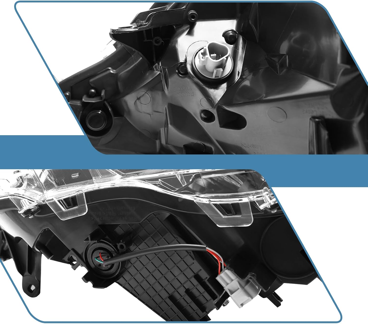 PENSUN Headlamp Assembly Fit For 2019-2022 Toyota RAV4 LE XLE LED Headlights Chrome Housing (Passenger Right Side)