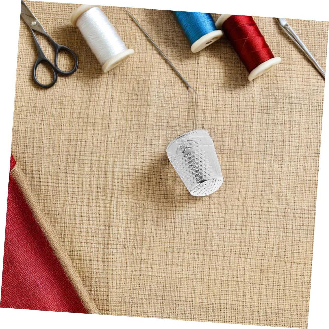 Gadpiparty 12pcs Metal Thimble Set: Finger Protector Thimble for Sewing Hand Quilting Needlework Craft Sewing - Needlework Supplies