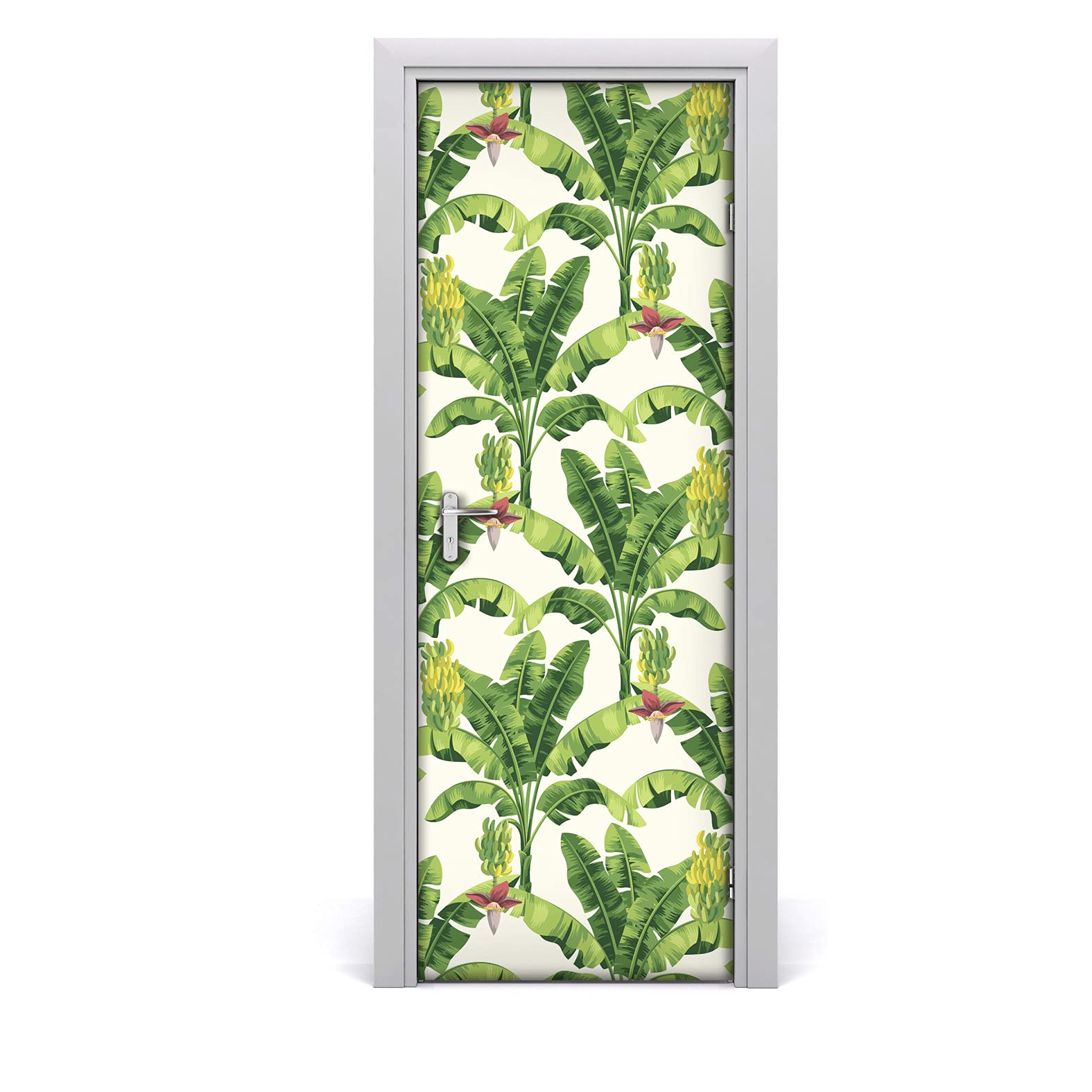 Autocollant de porte 77x200 cm jungle hawaienne Coloray