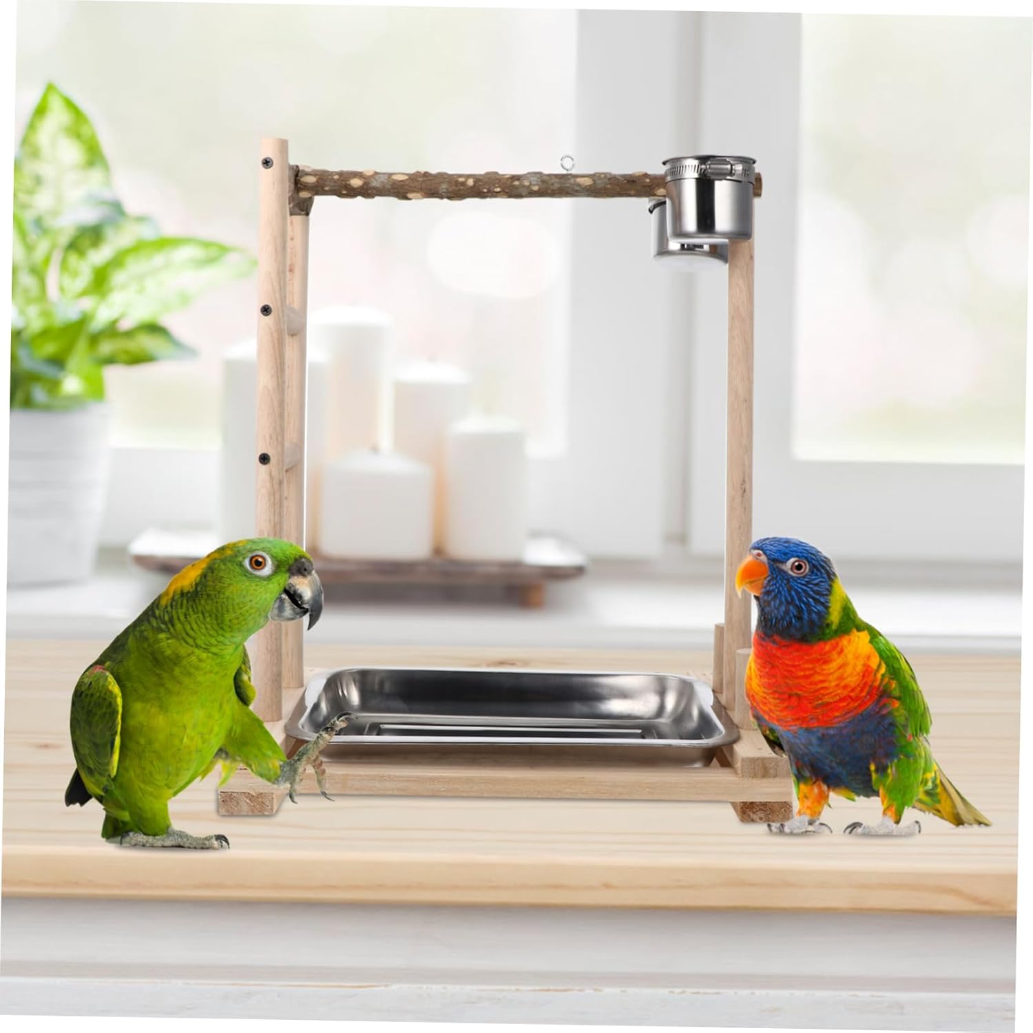 1pc Wooden Parrot Climbing Ladder Practical Bird Ladder for Parrots Creative Bird Training Rack Easy Installation Physical Activity