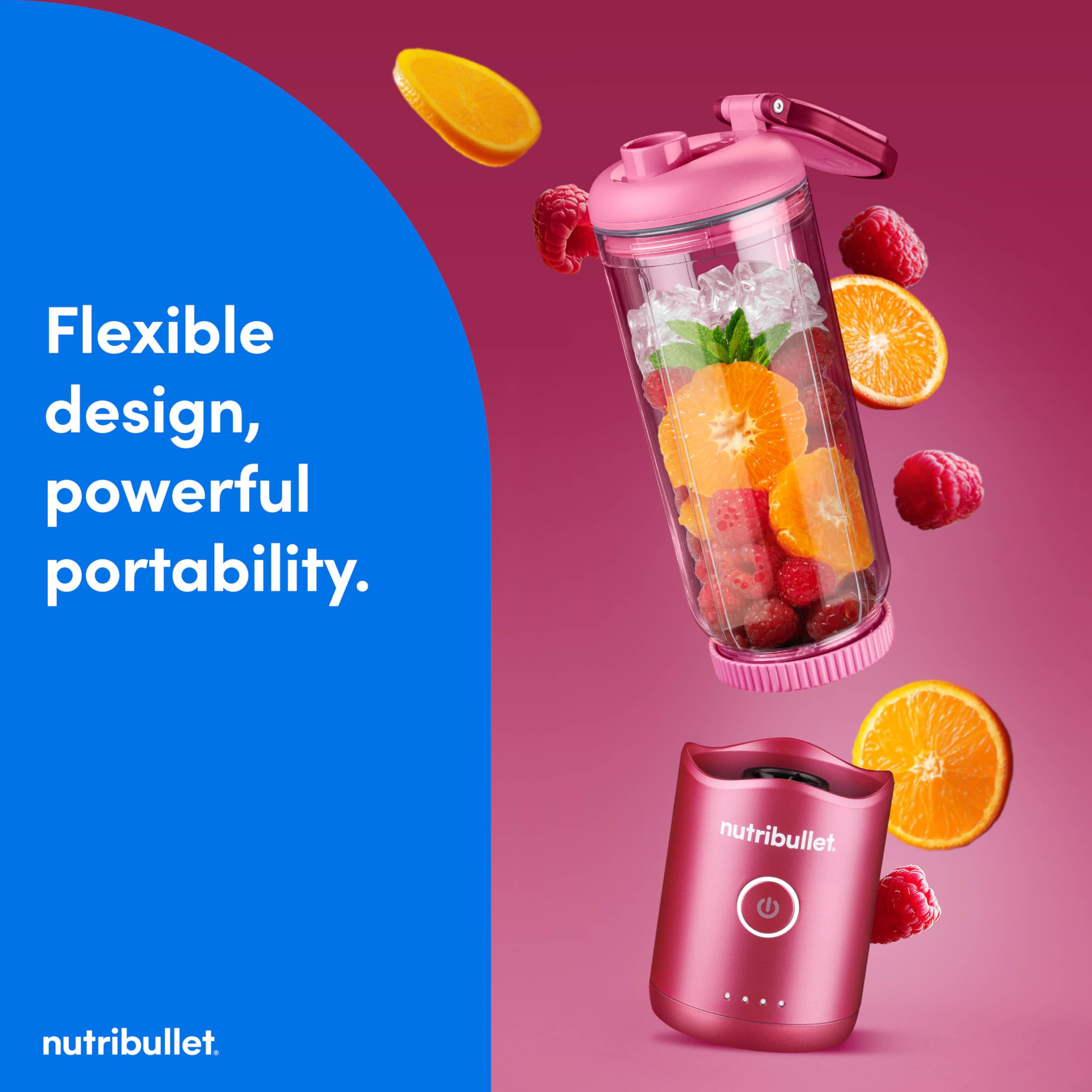 Nutribullet Flex Frullatore portatile NBPB50200WC, Rosso rubino
