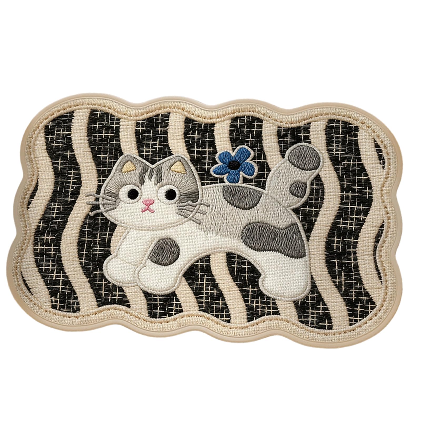 Tsophreniq Cats Pattern Bathroom Rug Super Absorbent Nonslip Floor Mat for Wet Area Soft Washable Fabric for Family with Kids Antislip Pad for Bathtubs Area