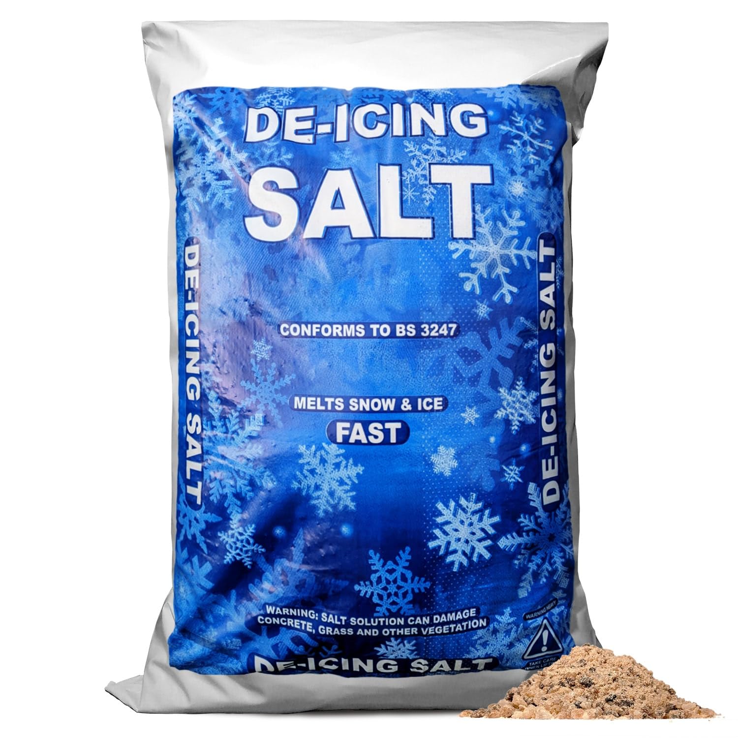 Elixir Gardens | De-Icing Rock Salt | Quantities from 1kg-20kg | From 20 sq.m-500sq.m Coverage | Perfect for Melting/Gritting Ice & Snow on Paths, Drives, Pavements & Steps | Brown De-Icer | 20kg Bag