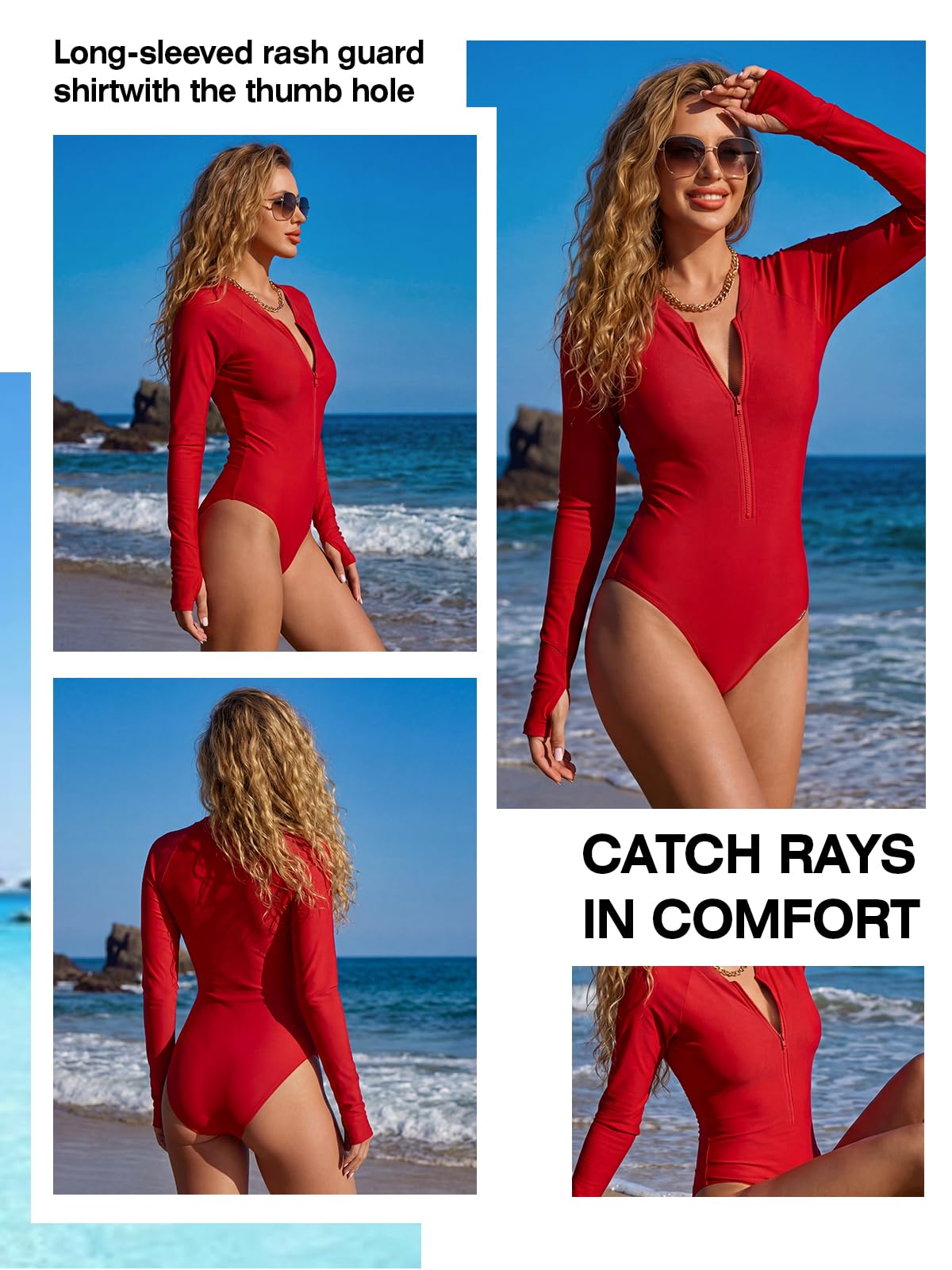 RELLECIGA Rashguard à Manches Longues pour Femme