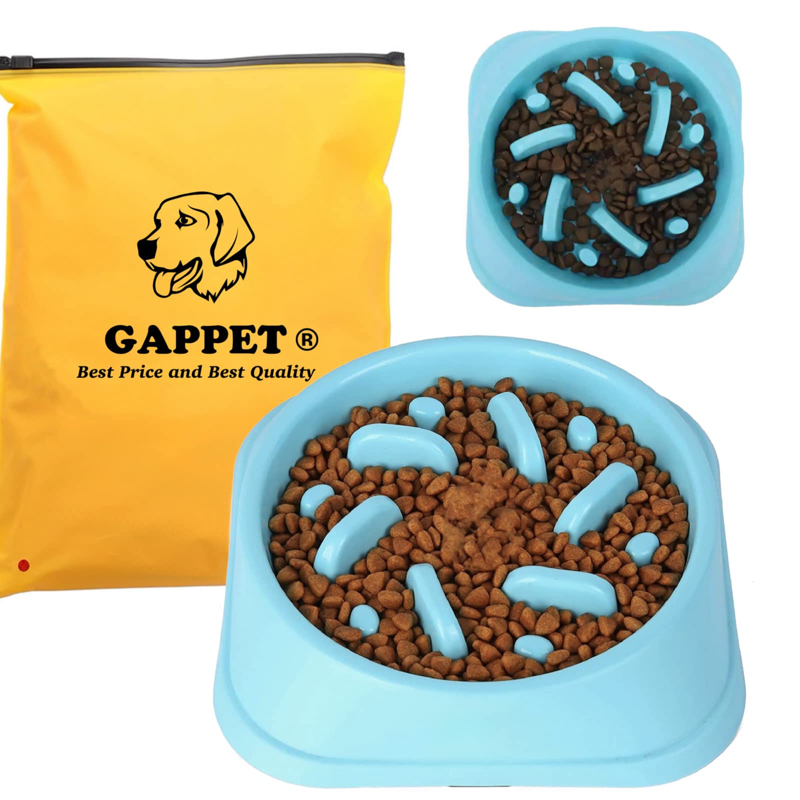 Comedero antivoracidad para Perros y Gatos, comedero Lento Laberinto Interactivo para Mascota Antideslizante de plástico, comedero para Perros pequeños, Mediano y Grandes