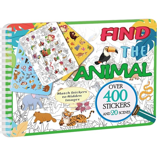 Kalysky Encuentra el libro de pegatinas de animales